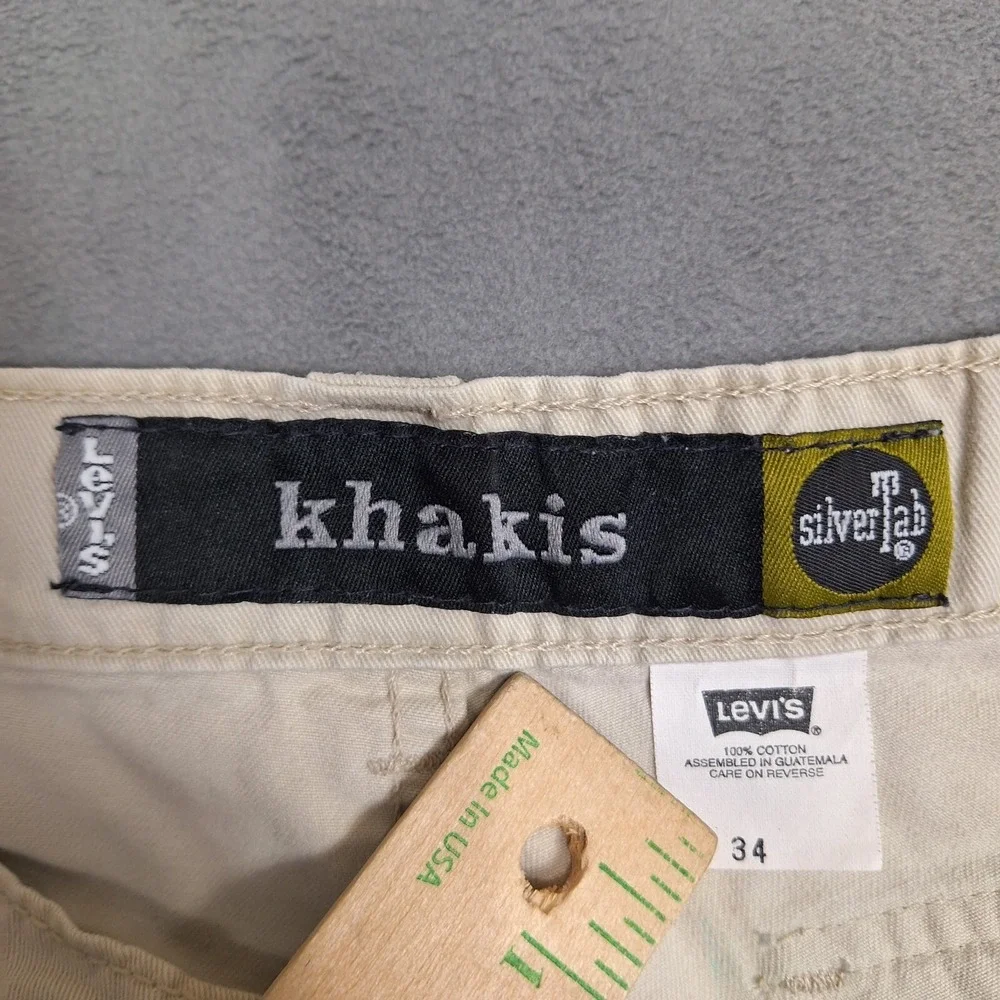 Levi's SilverTab shorts mens‎ 34x10 Cargo khaki Y2K 90s vintage